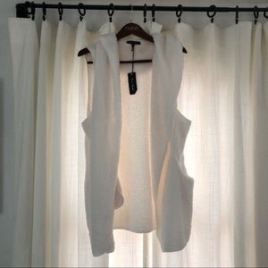 Honey punch soft sleeveless hooded fleece vest s